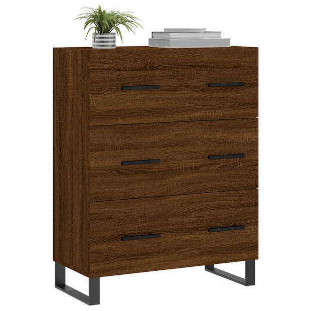 vidaXL Dressoir 69,5x34x90 cm bewerkt hout bruin eikenkleur