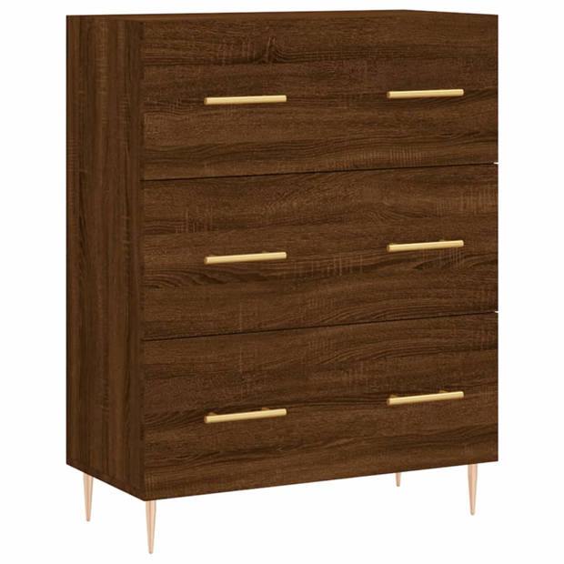 vidaXL Dressoir 69,5x34x90 cm bewerkt hout bruin eikenkleur