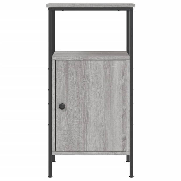 vidaXL Nachtkastjes 2 st 41x31x80 cm bewerkt hout grijs sonoma eiken