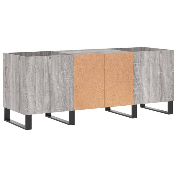 vidaXL Platenkast 121x38x48 cm bewerkt hout grijs sonoma eikenkleurig