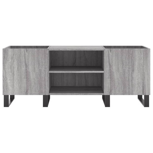 vidaXL Platenkast 121x38x48 cm bewerkt hout grijs sonoma eikenkleurig