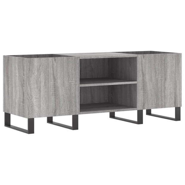 vidaXL Platenkast 121x38x48 cm bewerkt hout grijs sonoma eikenkleurig