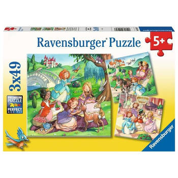 Ravensburger Kinderpuzzel 3x49 stukjes Kleine prinsessen