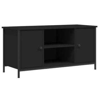 vidaXL Tv-meubel 100x40x50 cm bewerkt hout zwart