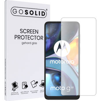 GO SOLID! Screenprotector voor Motorola Moto G22 gehard glas