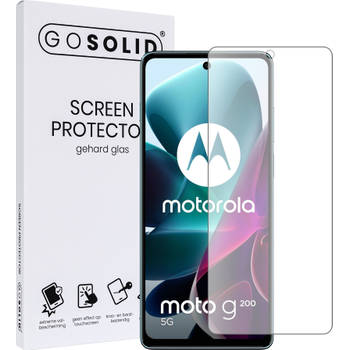 GO SOLID! Screenprotector voor Motorola Moto G200 gehard glas