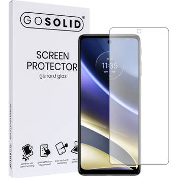 GO SOLID! Screenprotector voor Motorola moto G52 gehard glas