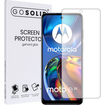 GO SOLID! Screenprotector voor Motorola moto E32 gehard glas