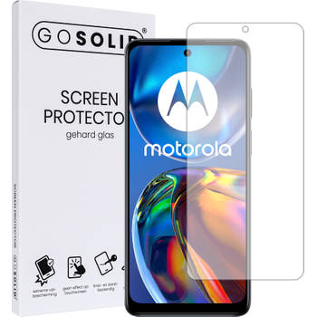 GO SOLID! Screenprotector voor Motorola moto E32s gehard glas