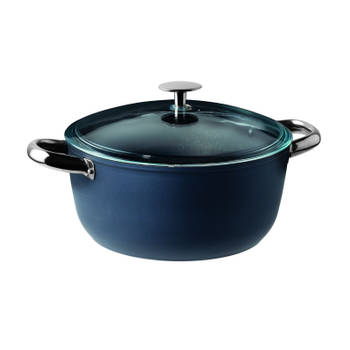 Sambonet Kookpan - met deksel - Midnight Blue ø 24 cm / 4.4 Liter