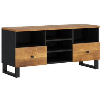 vidaXL Tv-meubel 100x33x46 cm massief mangohout en bewerkt hout