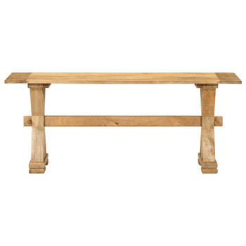 The Living Store Bank Massief Mangohout - Woonkamer Hal Kleedkamerbank - 110 x 35 x 45 cm - Max - 110 kg draagvermogen