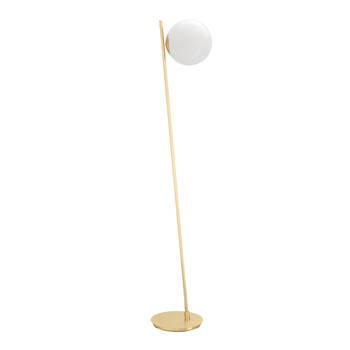 EGLO Rondo 4 Vloerlamp - E27 - 174,5 cm - Goud/Wit - Glas/Staal