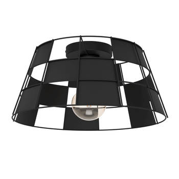 EGLO Pontefract Plafondlamp - E27 - Ø 42 cm - Zwart - Staal