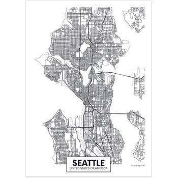 Canvas city map Seattle 30X40cm