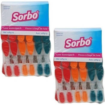 Sorbo Softgrip Wasknijpers - Gekleurde Klemmen - 96 Stuks - Met Comfortabele Grip