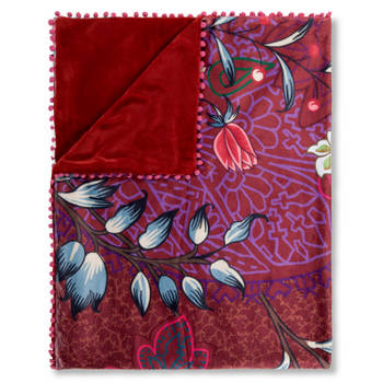 Happiness Polyester Plaid Ruby - red 130x160cm