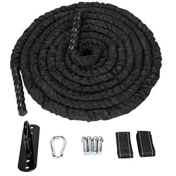 Zenzee Battle Rope - Workout Rope - Fitness Rope - Fitness Touw - 9m - 12 kg - Muuranker