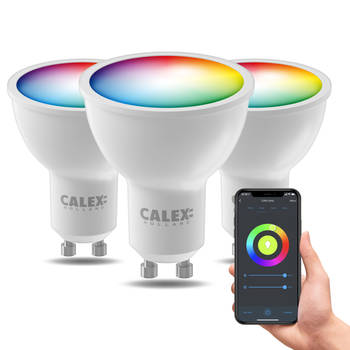 Calex Slimme LED Lamp - 10 stuks - GU10 - RGB en Warm Wit - 4.9W