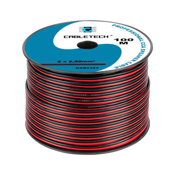 Cabletech luidsprekerkabel CCA 2 x 2,50 mm² rol 100 m