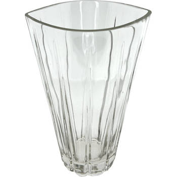 Bloemenvaas Van Helder Glas - Vaas - Afmeting 15 x 13 x 28 cm