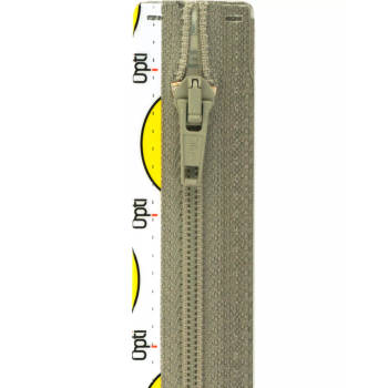 Opti 4802 S60 spiraalrits 6mm deelbaar 60 cm met fulda ritsentrekker Grijs Groen