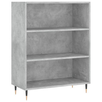 vidaXL Boekenkast 69,5x32,5x90 cm bewerkt hout betongrijs