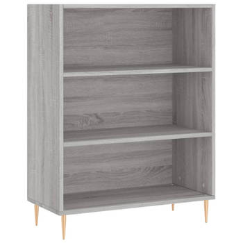 vidaXL Boekenkast 69,5x32,5x90 cm bewerkt hout grijs sonoma eikenkleur