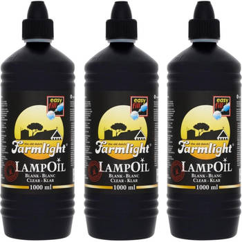 Farmlight - Tuinfakkelolie en Lampolie - Blank 1 Liter - 3 stuks