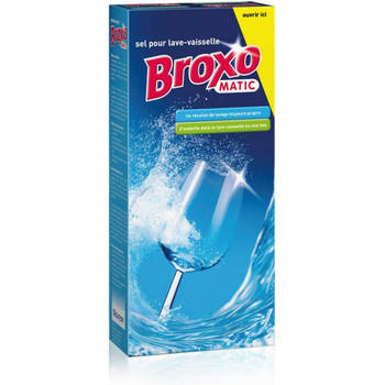Broxomatic Vaatwasproducten - Vaatwas Zout, 1 kg - 12 stuks - Geschikt voor alle vaatwassers