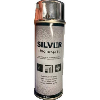 Spuitverf - Zilver Chrome Spray - 200ml - Merkloos Spuitlak - 1 Stuk - Hoge Dekkracht