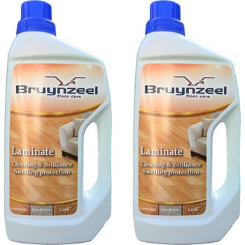 Bruynzeel Vloerreiniger - Laminaatreiniger Geschikt voor Laminaat, Linoleum en Kurk - 2 stuks