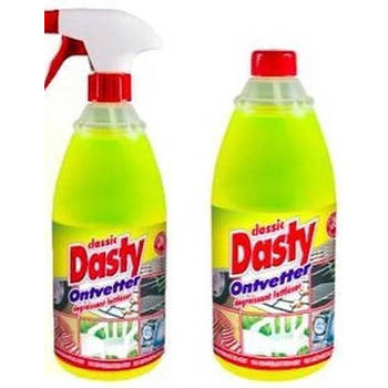 Dasty - Ontvetter Voordeelpakket - Spuitfles en Navulling met Sponzen en Schoonmaakhandschoenen - 4-delige set