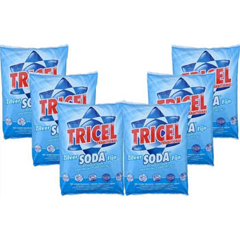 Tricel Traditional Soda Kristallen - Reinigingsmiddel - Ontstopper en Ontvetter - 6 Pakken van 1kg - Natuurlijk Product