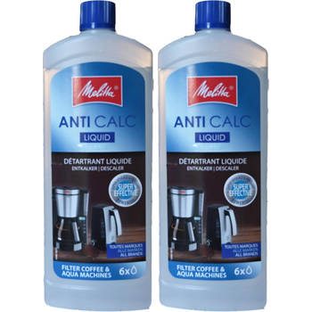 Melitta Anti Calc – Ontkalkingsvloeistof voor Koffiezetapparaten - 2 Flessen - Anti-kalk Formule