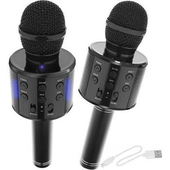 Karaoke Bluetooth microfoon met speaker – Draadloos - Bluetooth 4- Zwart