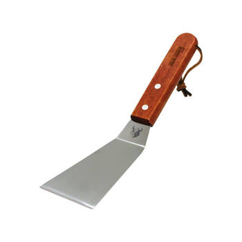 Valhal - BBQ Accessoire Spatel Metaal Flexibel - Hout - Bruin