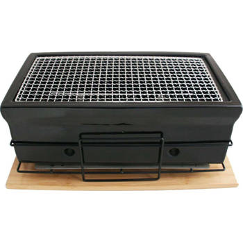 Yakiniku - BBQ Accessoire Tafelgrill - Roestvast Staal - Zwart