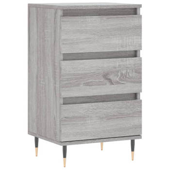 vidaXL Dressoir 40x35x70 cm bewerkt hout grijs sonoma