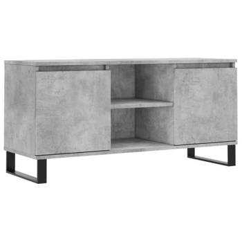 vidaXL Tv-meubel 104x35x50 cm bewerkt hout betongrijs