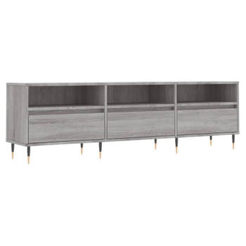 vidaXL Tv-meubel 150x30x44,5 cm bewerkt hout grijs sonoma eikenkleurig