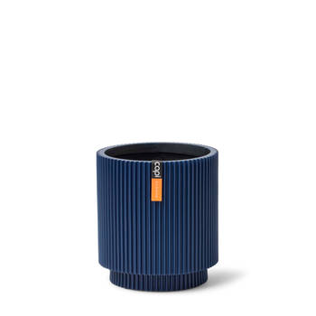 Capi Europe - Vaas cilinder Groove H11.8 cm blauw