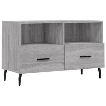 vidaXL Tv-meubel 80x36x50 cm bewerkt hout grijs sonoma eikenkleurig