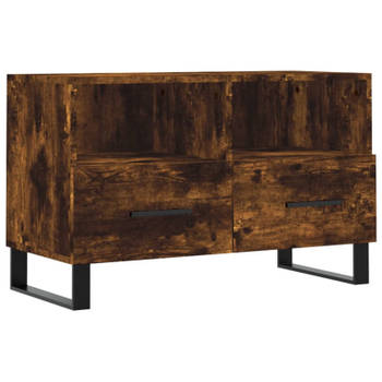 vidaXL Tv-meubel 80x36x50 cm bewerkt hout gerookt eikenkleurig