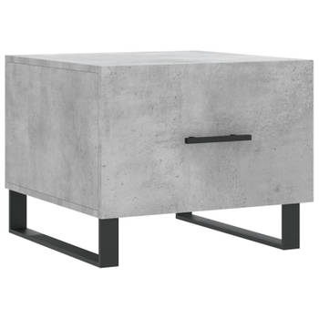 vidaXL Salontafel 50x50x40 cm bewerkt hout betongrijs