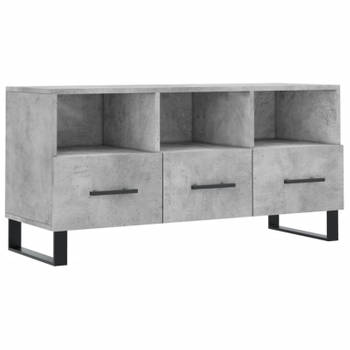 vidaXL Tv-meubel 102x36x50 cm bewerkt hout betongrijs