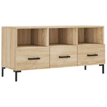 vidaXL Tv-meubel 102x36x50 cm bewerkt hout sonoma eikenkleurig