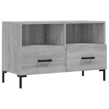 vidaXL Tv-meubel 80x36x50 cm bewerkt hout grijs sonoma eikenkleurig