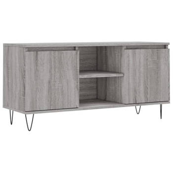 vidaXL Tv-meubel 104x35x50 cm bewerkt hout grijs sonoma eikenkleurig