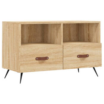 vidaXL Tv-meubel 80x36x50 cm bewerkt hout sonoma eiken